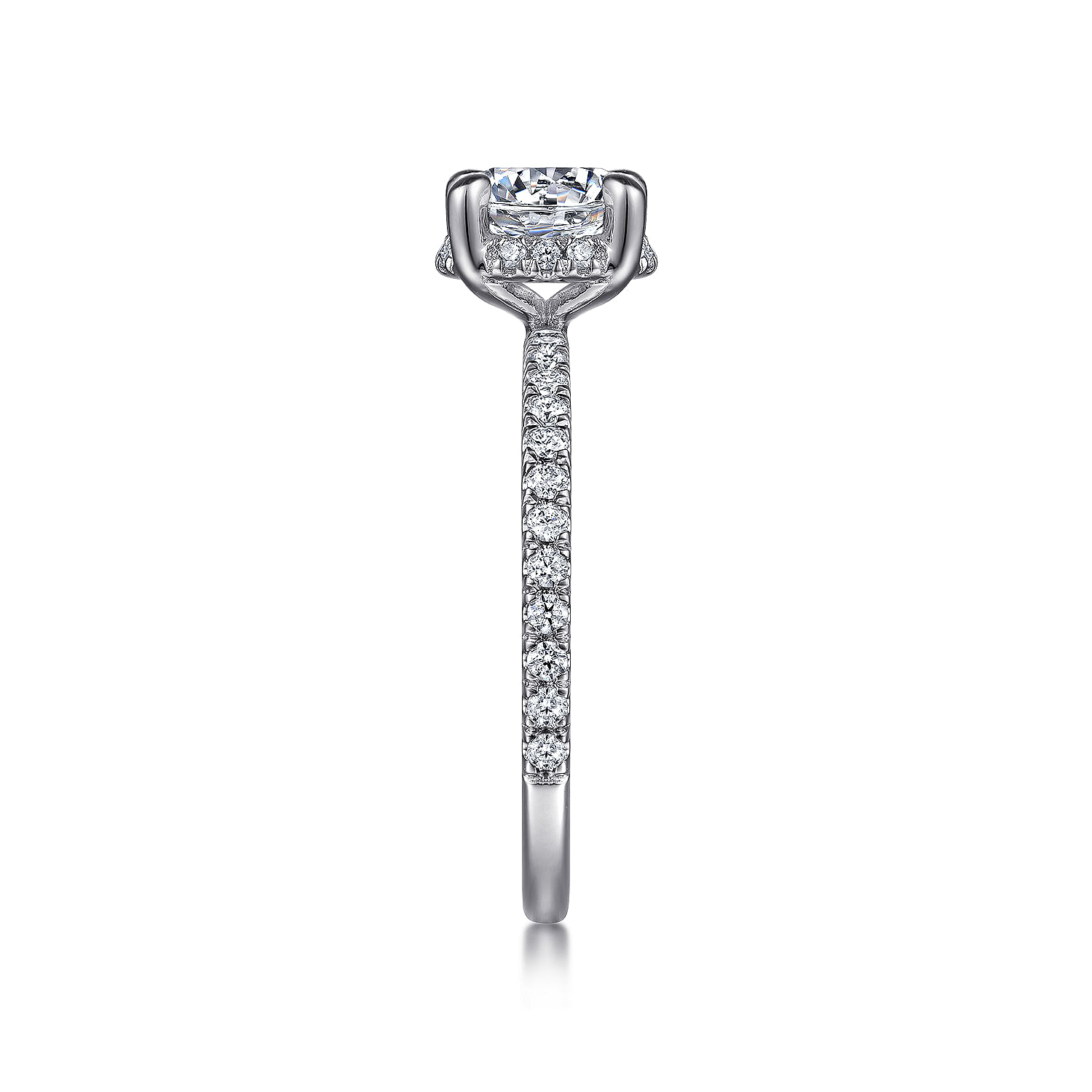 Hart - Platinum Hidden Halo Round Diamond Engagement Ring