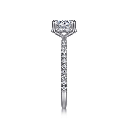 Hart - Platinum Hidden Halo Round Diamond Engagement Ring