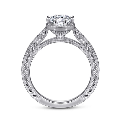 Heath - 14K White Gold Round Diamond Engagement Ring