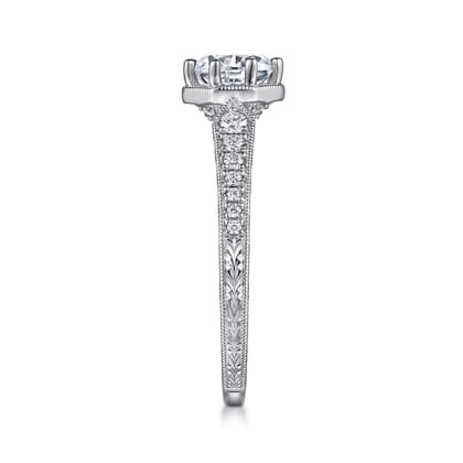 Heath - 14K White Gold Round Diamond Engagement Ring