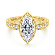 Heath - 14K Yellow Gold Marquise Shape Diamond Engagement Ring