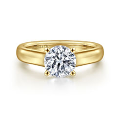 Helen - 14K Yellow Gold Round Diamond Engagement Ring