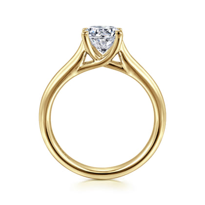 Helen - 14K Yellow Gold Round Diamond Engagement Ring