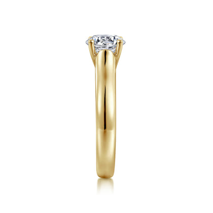Helen - 14K Yellow Gold Round Diamond Engagement Ring