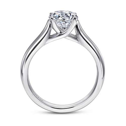 Helen - Platinum Round Diamond Engagement Ring - Shot 2