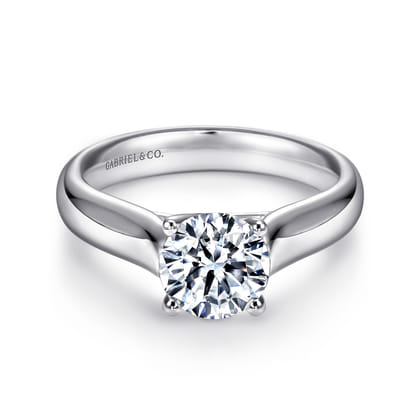 Helen - Platinum Round Diamond Solitaire Engagement Ring