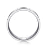 Henry - 14K White Gold 6mm - Checkerboard Pattern Men's Wedding Band in Satin Finish