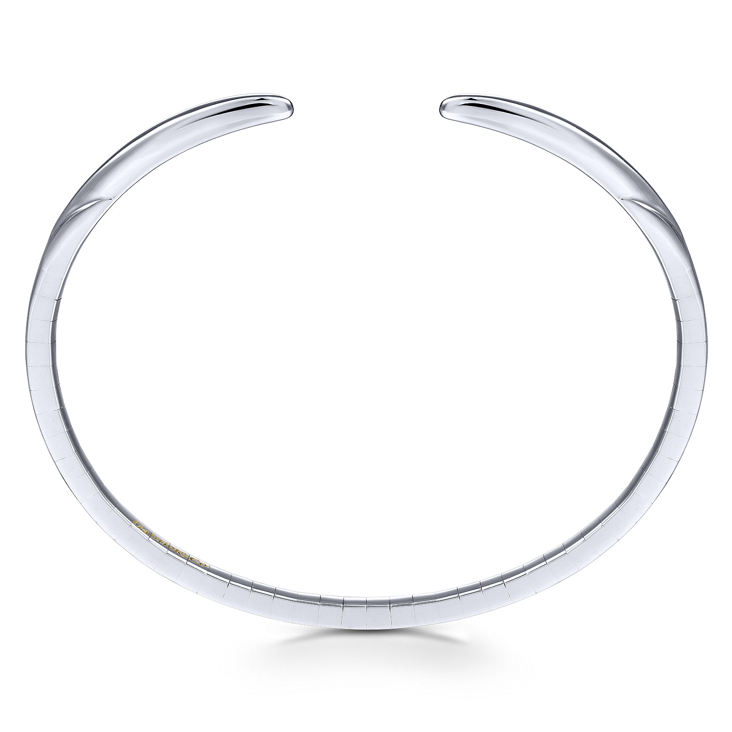 High Polished 14K White Gold Split Cuff Bracelet - Shot 3