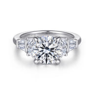 Hollie - 14K White Gold Round Diamond Engagement Ring