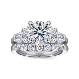 Hollie - 14K White Gold Round Diamond Engagement Ring
