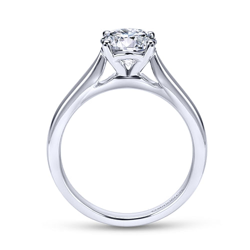 Honora - 14K White Gold Round Diamond Engagement Ring - Shot 2