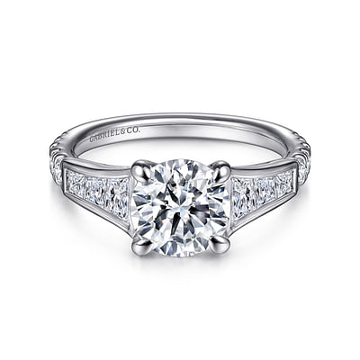 Horizon - 18K White Gold Round Diamond Engagement Ring