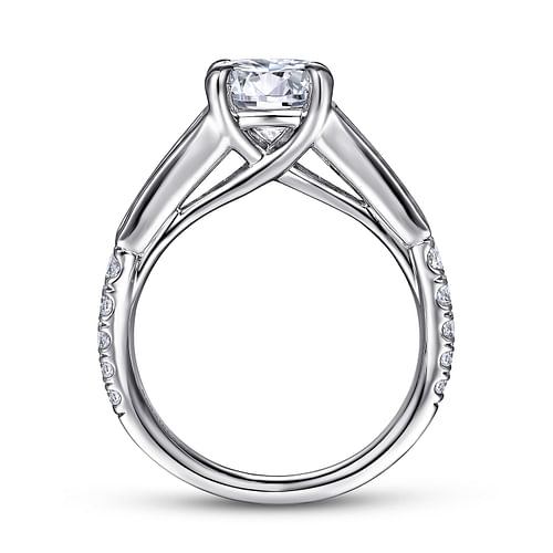 Horizon - 18K White Gold Round Diamond Engagement Ring - 1.12 ct - Shot 2