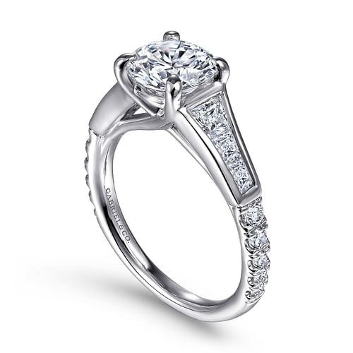 Horizon - 18K White Gold Round Diamond Engagement Ring - 1.12 ct - Shot 3