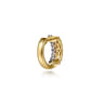Huggie Earrings 14K White and Yellow Gold Diamond 0.35ct - 0.35 ct