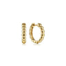Huggie Earrings 14K Yellow Gold 15mm Bujukan