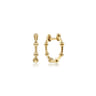 Huggie Earrings 14K Yellow Gold Diamond 14mm Bujukan