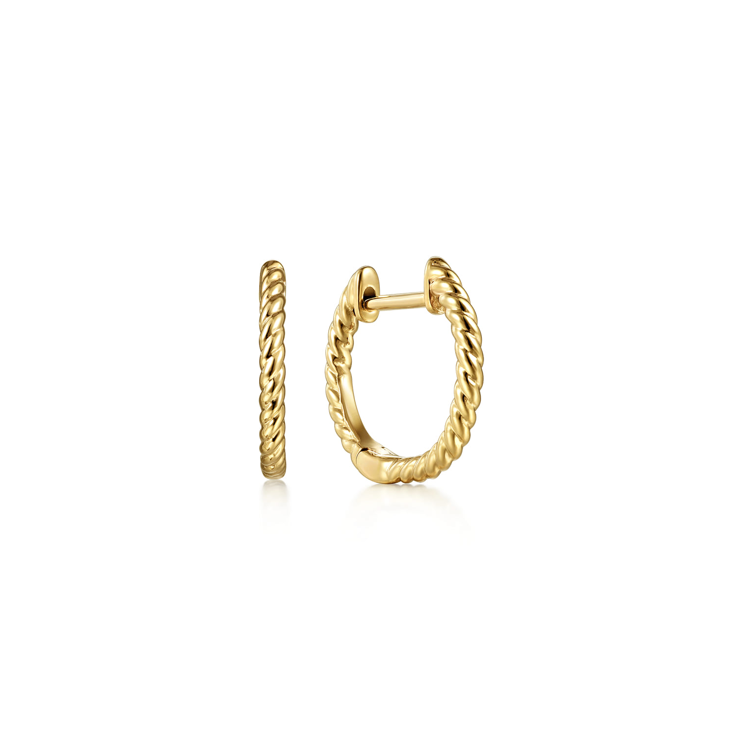 Huggie Earrings 14K Yellow Gold - Shot 1