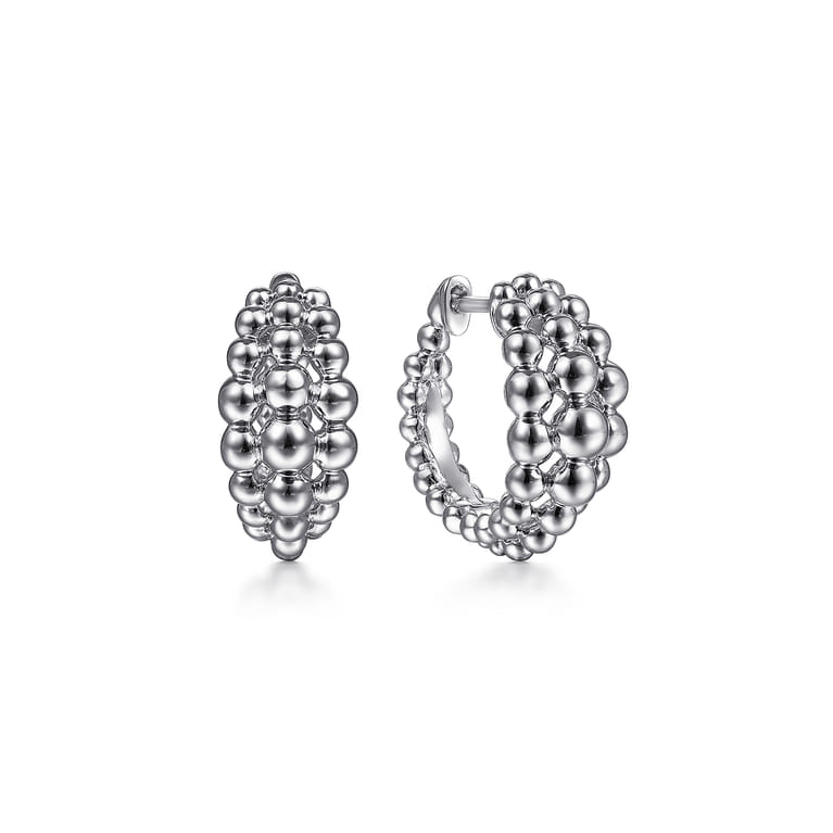Huggie Earrings 925 Sterling Silver Bujukan - Shot 1