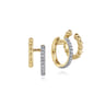 Huggie Earrings Stuggies 14K Yellow Gold Diamond 0.35ct Bujukan - 0.35 ct