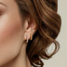 Huggie Earrings Stuggies 14K Yellow Gold Diamond 0.35ct Bujukan - 0.35 ct