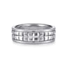 Hugo - 14K White Gold 7mm - Men's Wedding Band High Polish Finish in High Polished Finish