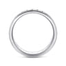 Hugo - 14K White Gold 7mm - Men's Wedding Band High Polish Finish in High Polished Finish