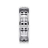 Hugo - 14K White Gold 7mm - Men's Wedding Band High Polish Finish in High Polished Finish