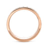 Hugo - 14K White-Rose Gold 7mm - Square Inlay Men's Two Tone Wedding Band