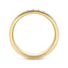 Hugo - 14K White-Yellow Gold 7mm - Men's Wedding Band High Polish Finish in High Polished Finish
