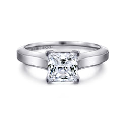 Hunter - 14K White Gold Princess Cut Diamond Engagement Ring