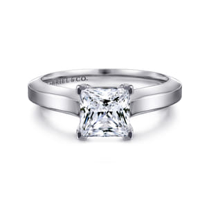 Hunter - 14K White Gold Princess Cut Diamond Engagement Ring