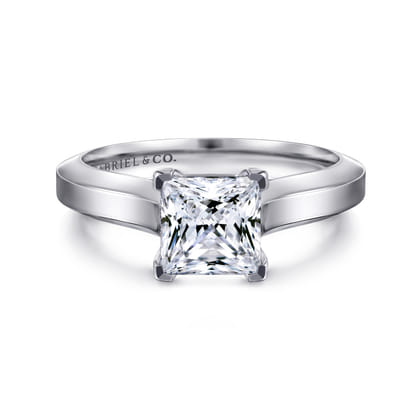 Hunter - 14K White Gold Princess Cut Diamond Engagement Ring