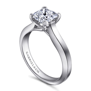 Hunter - 14K White Gold Princess Cut Diamond Engagement Ring