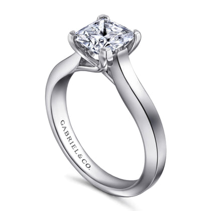 Hunter - 14K White Gold Princess Cut Diamond Engagement Ring