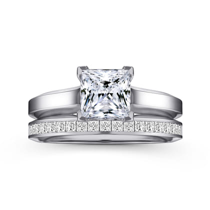 Hunter - 14K White Gold Princess Cut Diamond Engagement Ring