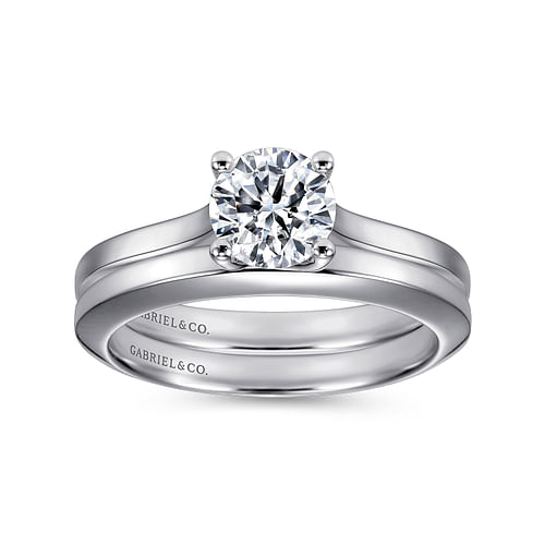 Hunter - Platinum Round Diamond Engagement Ring - Shot 4