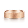 Ian - 14K Rose Gold 6mm - Men's Wedding Band in Brushed Finish