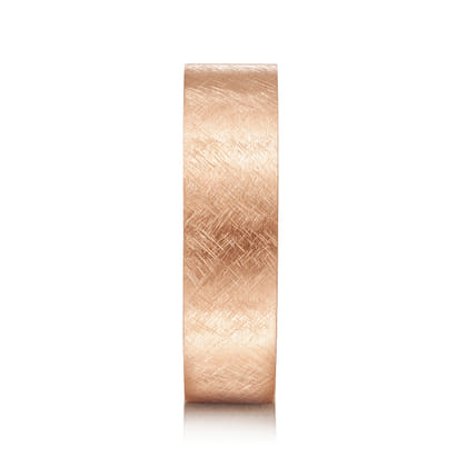 Ian - 14K Rose Gold 6mm - Men's Wedding Band in Brushed Finish