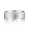 Ian - 14K White Gold 6mm - Men's Wedding Band in Brushed Finish