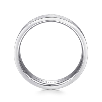 Ian - 14K White Gold 6mm - Men's Wedding Band in Brushed Finish