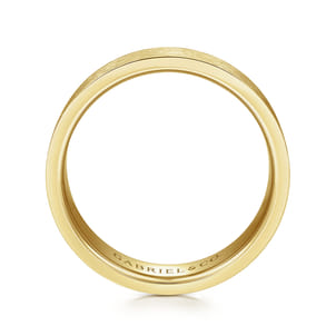 Ian - 14K Yellow Gold 6mm - Men's Wedding Band in Brushed Finish