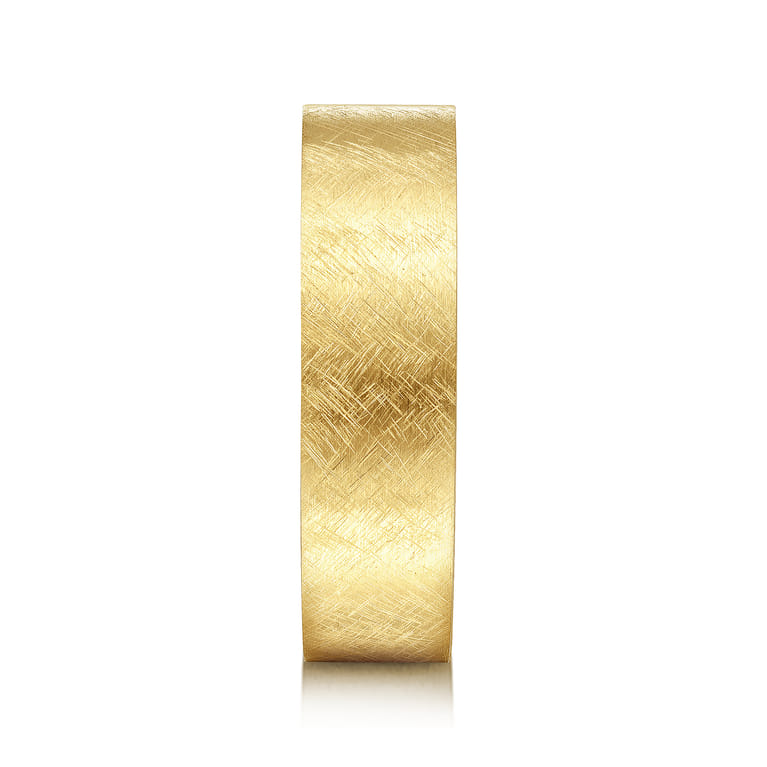 Ian - 14K Yellow Gold 6mm - Men's Wedding Band in Brushed Finish - Shot 4