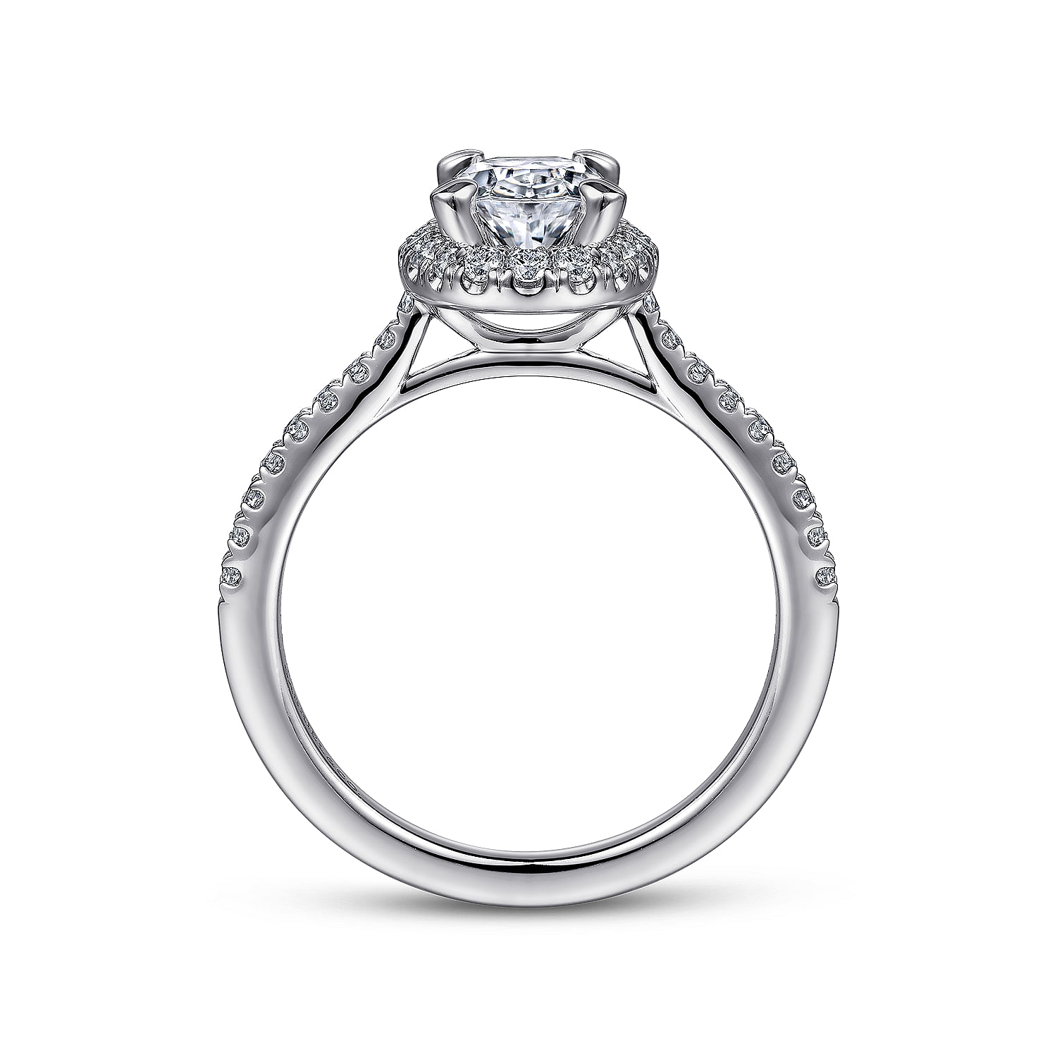 Idina - Platinum Oval Halo Diamond Engagement Ring