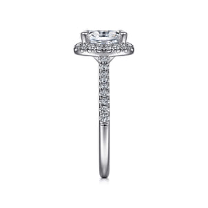 Idina - Platinum Oval Halo Diamond Engagement Ring