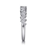 Straight Wedding Ring in 14k White Gold with Baguette Natural Diamond at Gabriel & Co.