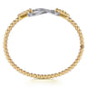 Infinity - 14K White and Yellow Gold Bujukan Diamond Infinity Bangle Bracelet - 0.3 ct