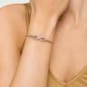 Infinity - 14K White and Yellow Gold Bujukan Diamond Infinity Bangle Bracelet - 0.3 ct