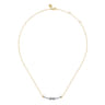 Infinity - 14K White and Yellow Gold Bujukan Diamond Infinity Bar Necklace - 0.26 ct