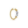 Infinity - 14K White and Yellow Gold Bujukan Diamond Infinity Intricate Hoop Earrings - 0.3 ct